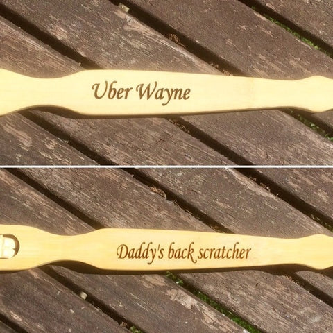 Personalised Back Scratcher -Wording of your choice etched on
