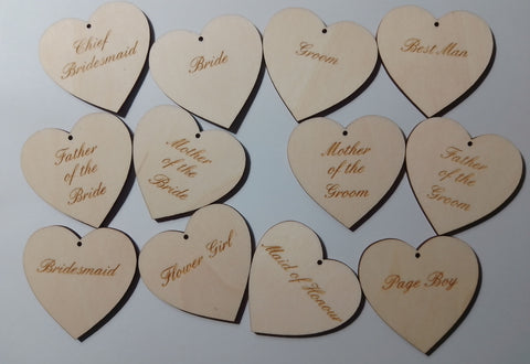 12 Wedding hanger hearts