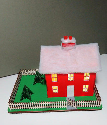 Light up house blank flatpacked