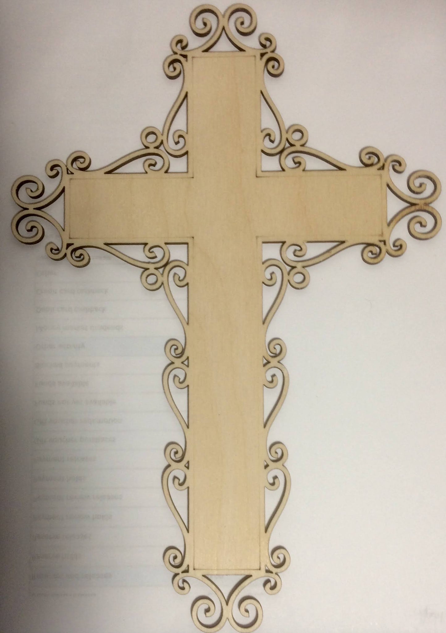 Pretty Blank Cross can be personalised