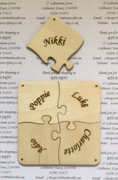 Personalised Puzzle Keyrings Interlocking