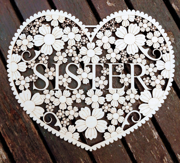 Various designs floral heart  Thank You - Friend - Mum - Nanny and more 200mm tall