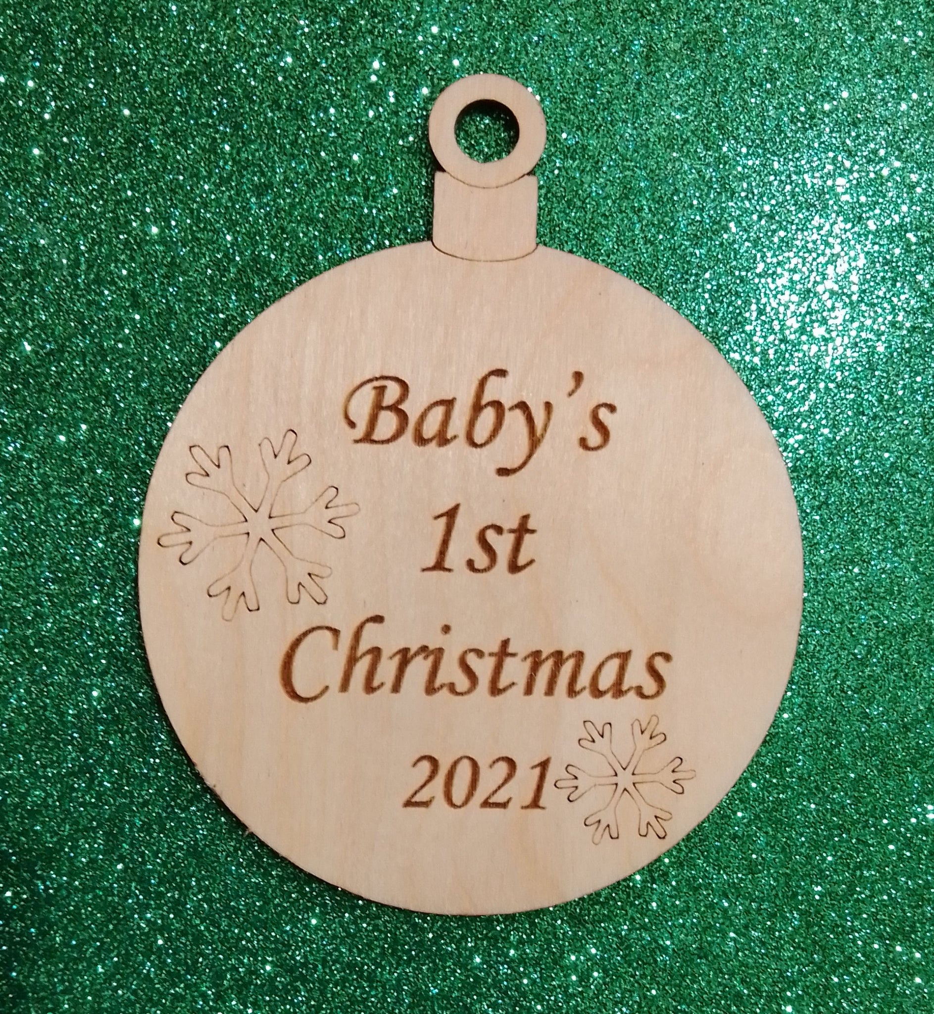 Baby's 1st Christmas bauble with year