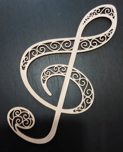Treble Clef Intricate Design 290mm tall