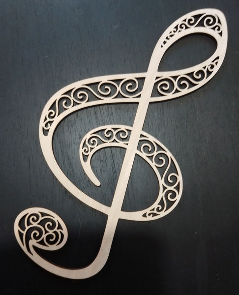 Treble Clef Intricate Design 290mm tall