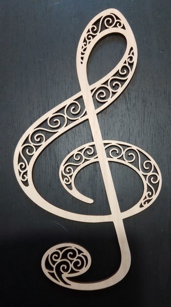 Treble Clef Intricate Design 290mm tall