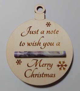 Christmas money Bauble