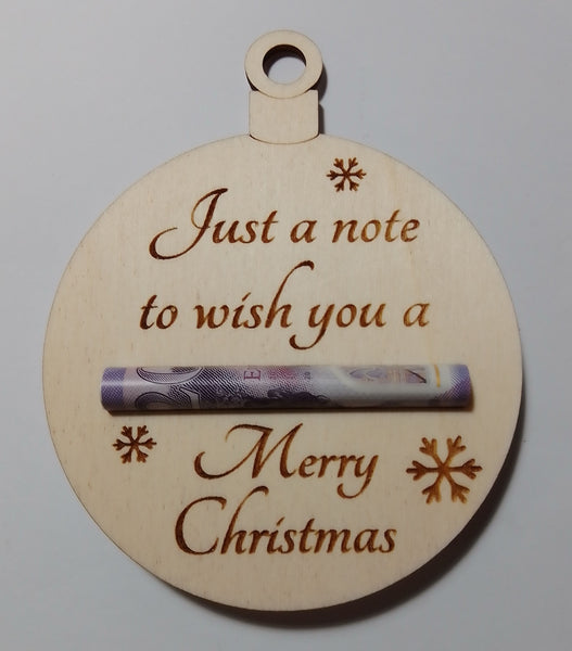 Christmas money Bauble