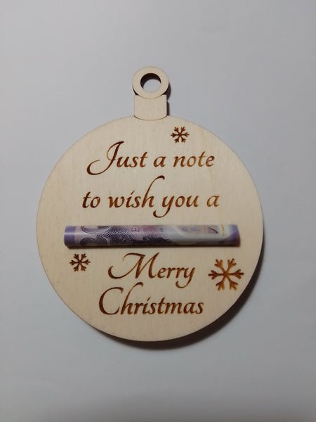 Christmas money Bauble