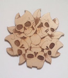 Cherry Blossom Skull Coasters