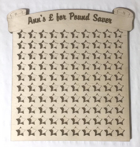 Personalised Weight loss savings drop box save 100 pounds in 1 pound coins