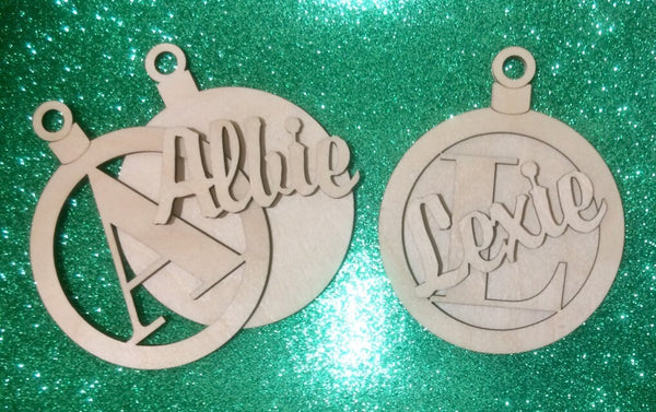 Christmas Baubles Layered and Personalised