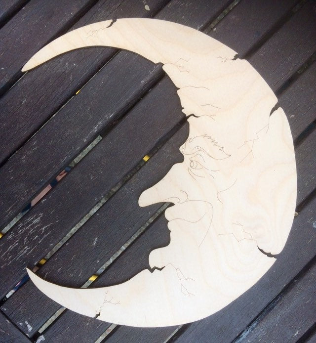 Various moon designs from 260mm tall - plaque or mobile